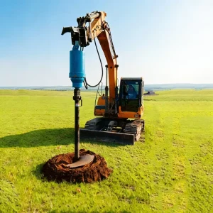 mini Excavator Hydraulic Earth Auger Drilling Machine Customized Multifunctional Pile Pit Auger Drill