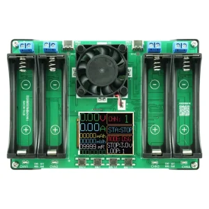single Channel 4 Channel 18650 battery capacity internal resistance detector automatic charging and discharging module Type C